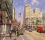 Thomas Kinkade Union Square San Francisco painting